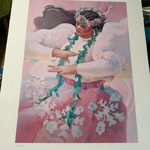 Hula Dancer Vintage Art Print by Susan McGovney Hansen.